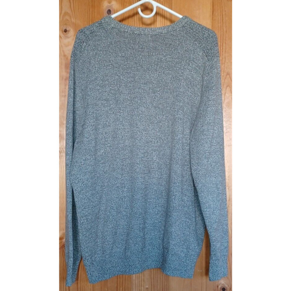 IZOD Sweater Men's Large Light Gray Heather Fieldhouse Grandpa Sweater Cozy Warm - Picture 2 of 4